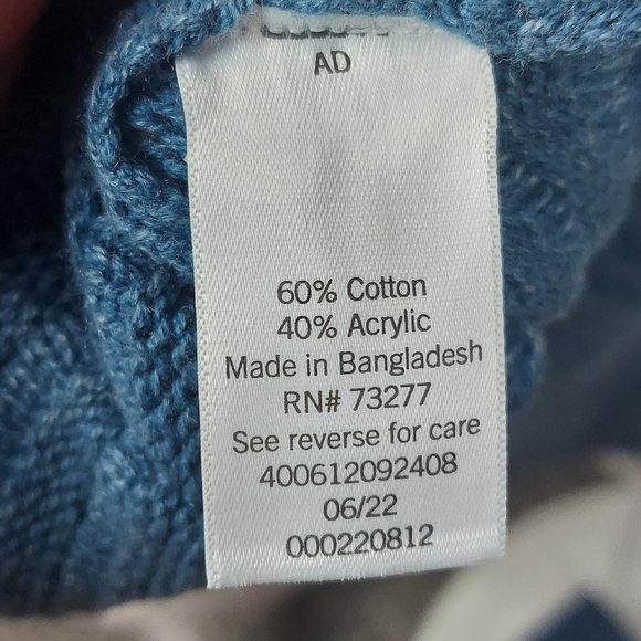 NWT SONOMA CROPPED BUTTON-UP CARDIGAN (WASHED BLUE / XL) - Picture 11 of 14